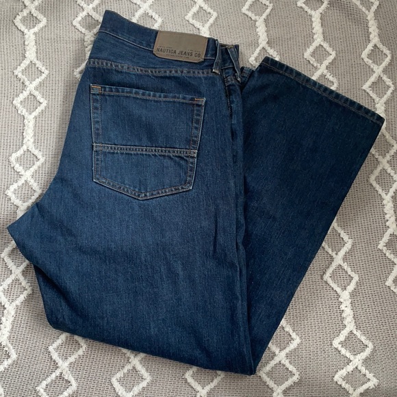 NAUTICA JEANS Men’s 36 x 30 Relaxed Fit Blue Jeans - Picture 2 of 3